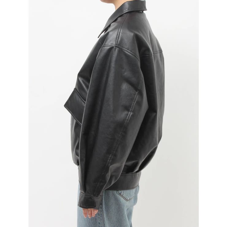 ポケットデザインフェイクレザーブルゾン | Ungrid | 詳細画像34 