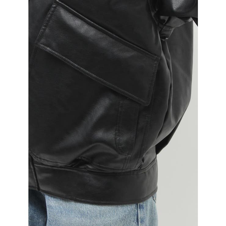 ポケットデザインフェイクレザーブルゾン | Ungrid | 詳細画像40 