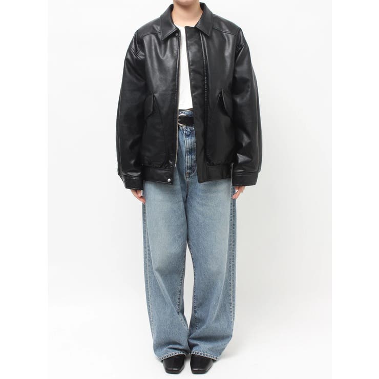 ポケットデザインフェイクレザーブルゾン | Ungrid | 詳細画像42 