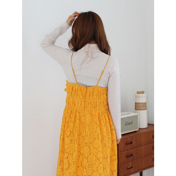 バテン起毛レースキャミワンピース | Ungrid | 詳細画像12 