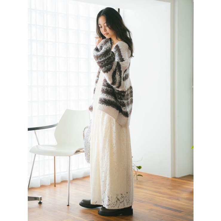 バテン起毛レースキャミワンピース | Ungrid | 詳細画像4 