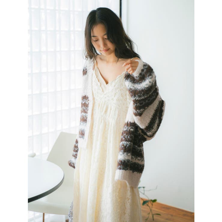 バテン起毛レースキャミワンピース | Ungrid | 詳細画像6 