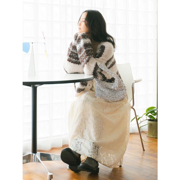 バテン起毛レースキャミワンピース | Ungrid | 詳細画像7 