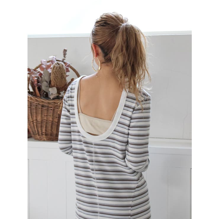 バックオープンテレコカットワンピース | Ungrid | 詳細画像8 