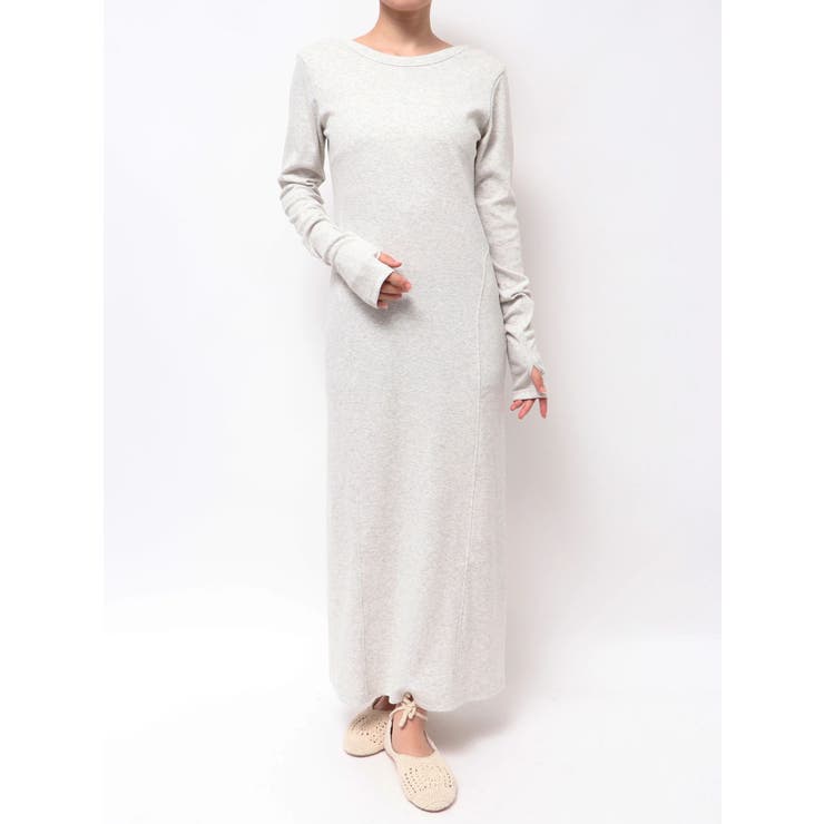 ライトグレー | バックオープンテレコカットワンピース | Ungrid