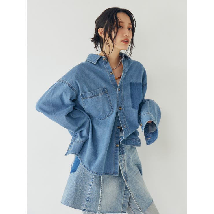 ポケットデザインデニムシャツ | Ungrid | 詳細画像13 