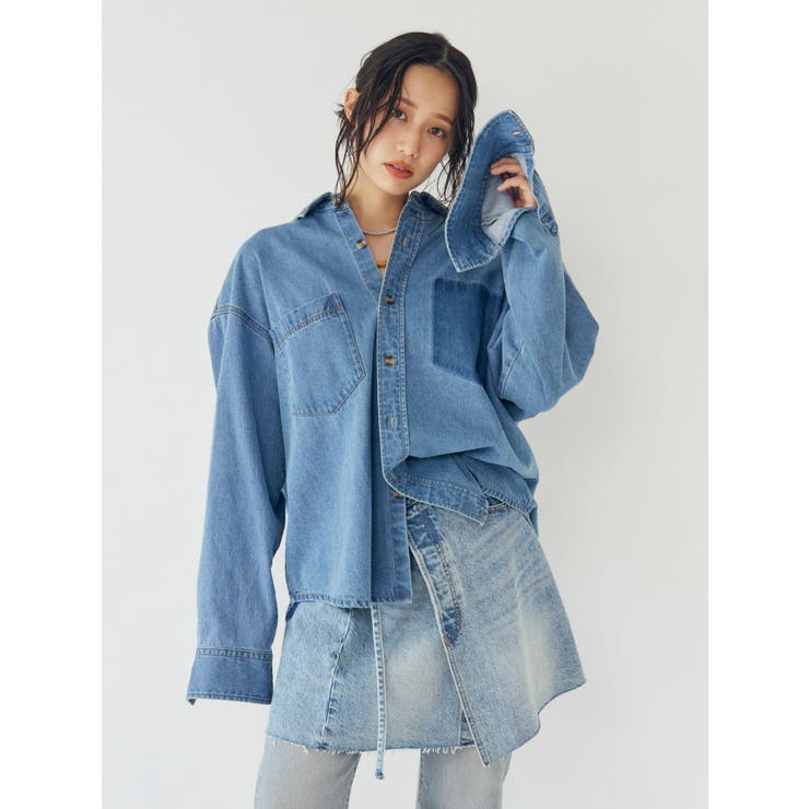 ポケットデザインデニムシャツ | Ungrid | 詳細画像14 