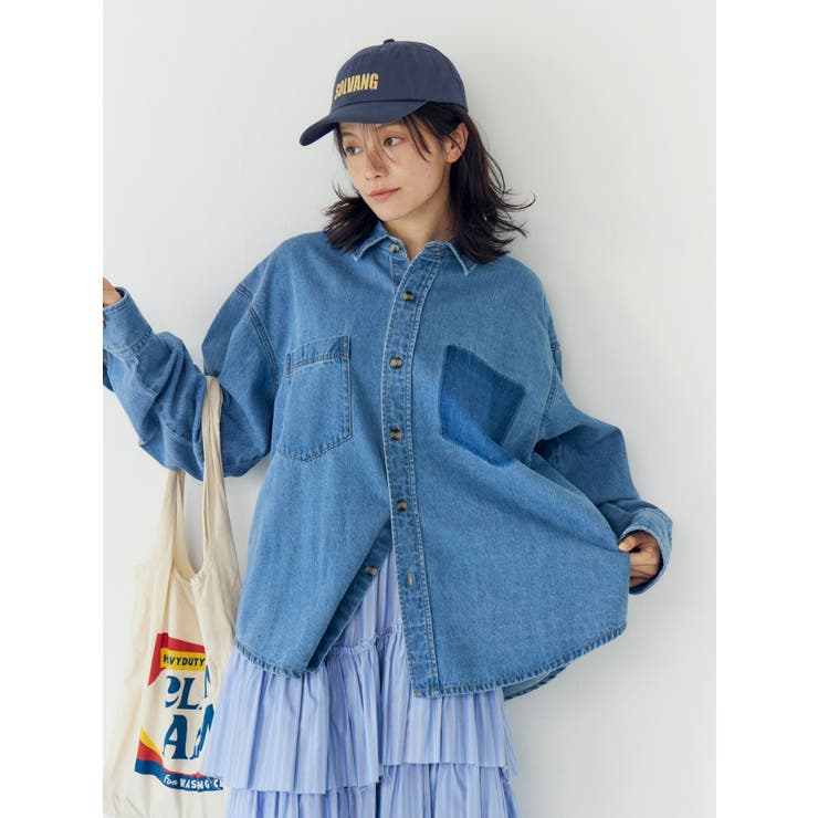 ポケットデザインデニムシャツ | Ungrid | 詳細画像18 