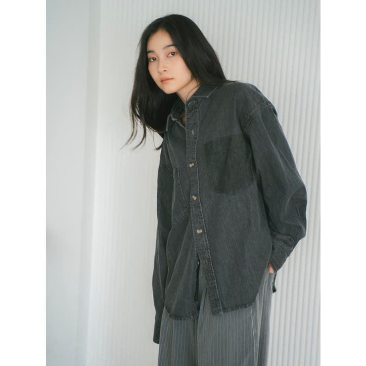 ポケットデザインデニムシャツ | Ungrid | 詳細画像7 