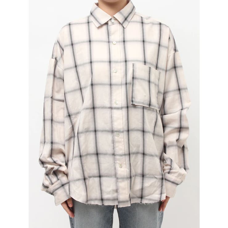 カットオフデザインチェックルーズシャツ | Ungrid | 詳細画像22 