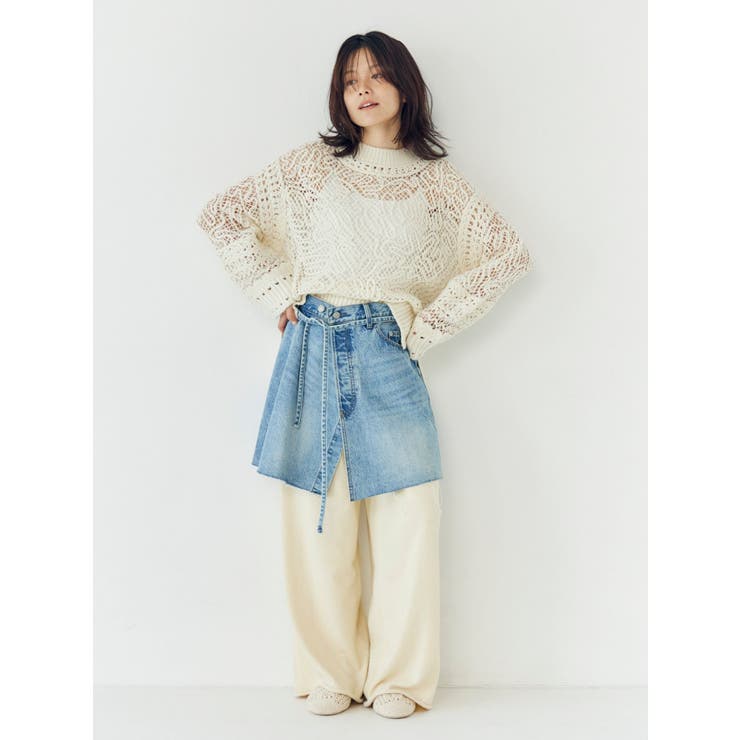 ミニループヤーンワイドニットパンツ | Ungrid | 詳細画像6 