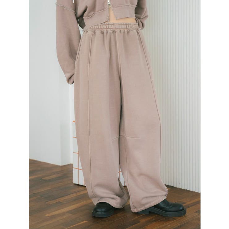 ベージュ | ピグメントスウェットルーズパンツ | Ungrid