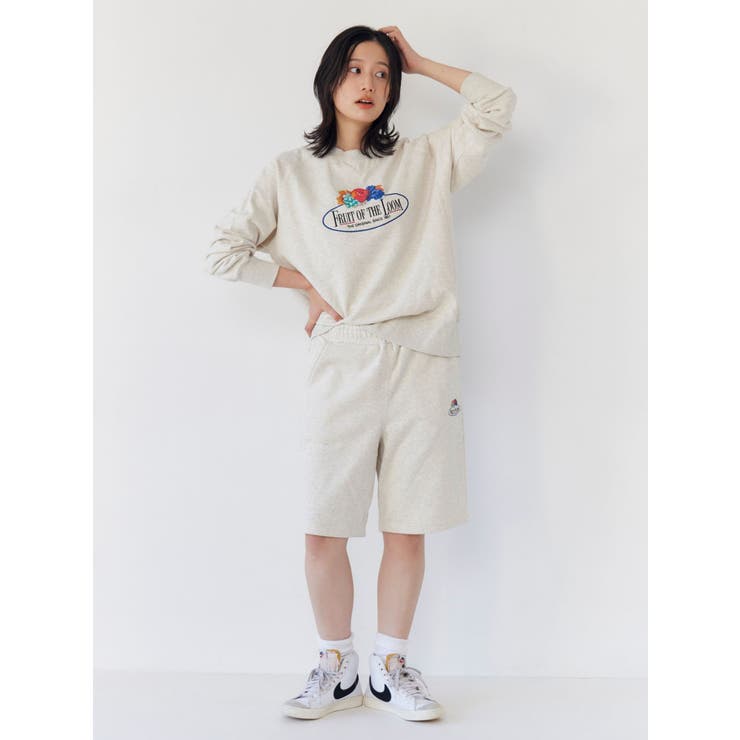 FRUIT OF THE LOOM別注 ロゴスウェットハーフパンツ | Ungrid | 詳細画像10 