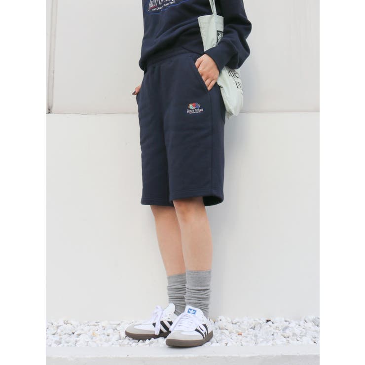 FRUIT OF THE LOOM別注 ロゴスウェットハーフパンツ | Ungrid | 詳細画像2 