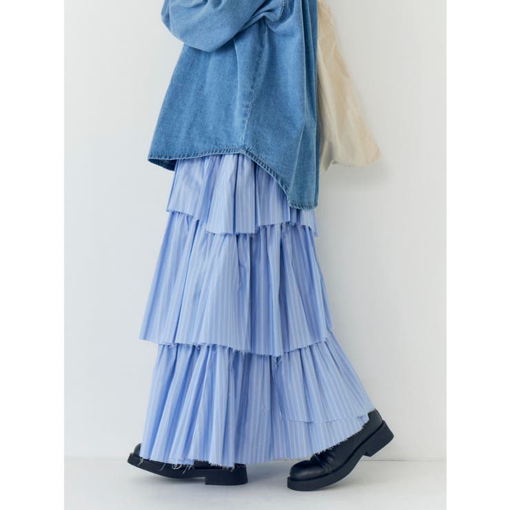 カットオフデザインラッフルスカート | Ungrid | 詳細画像16 