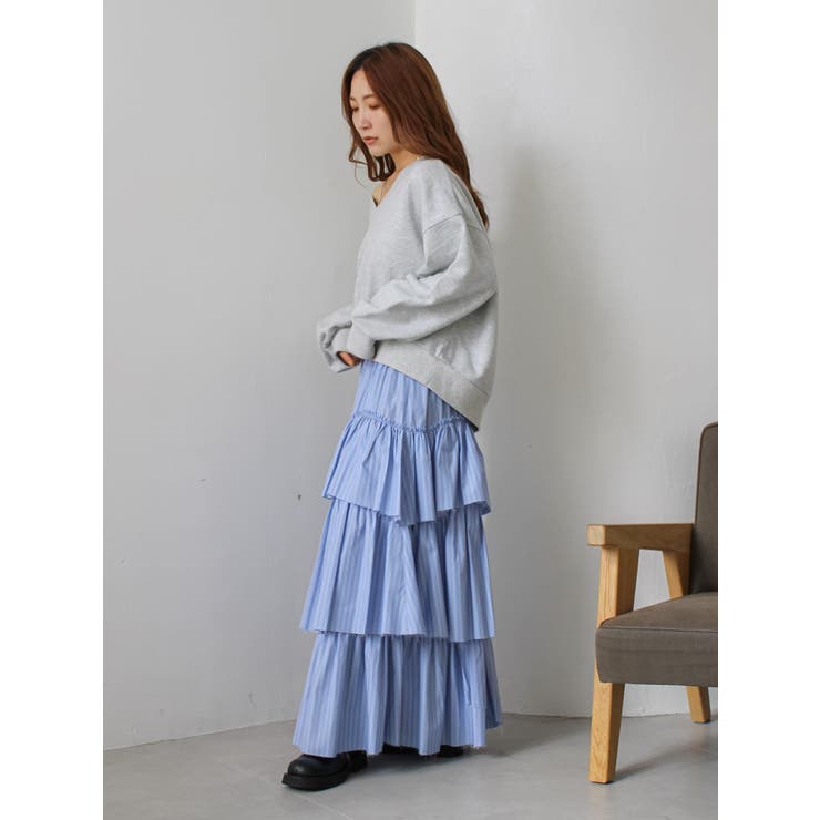 カットオフデザインラッフルスカート | Ungrid | 詳細画像18 