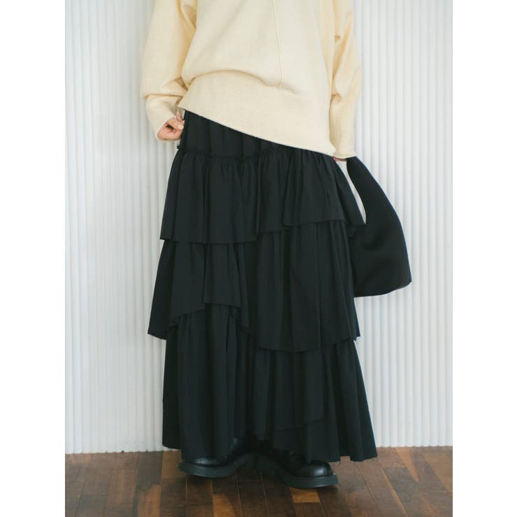 カットオフデザインラッフルスカート | Ungrid | 詳細画像3 