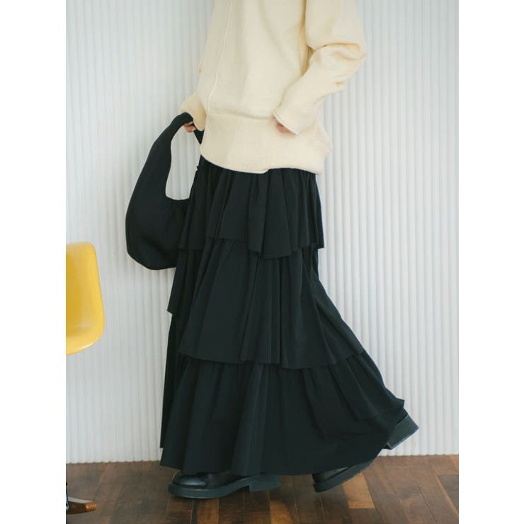 カットオフデザインラッフルスカート | Ungrid | 詳細画像4 