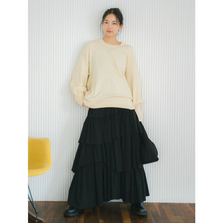カットオフデザインラッフルスカート | Ungrid | 詳細画像5 