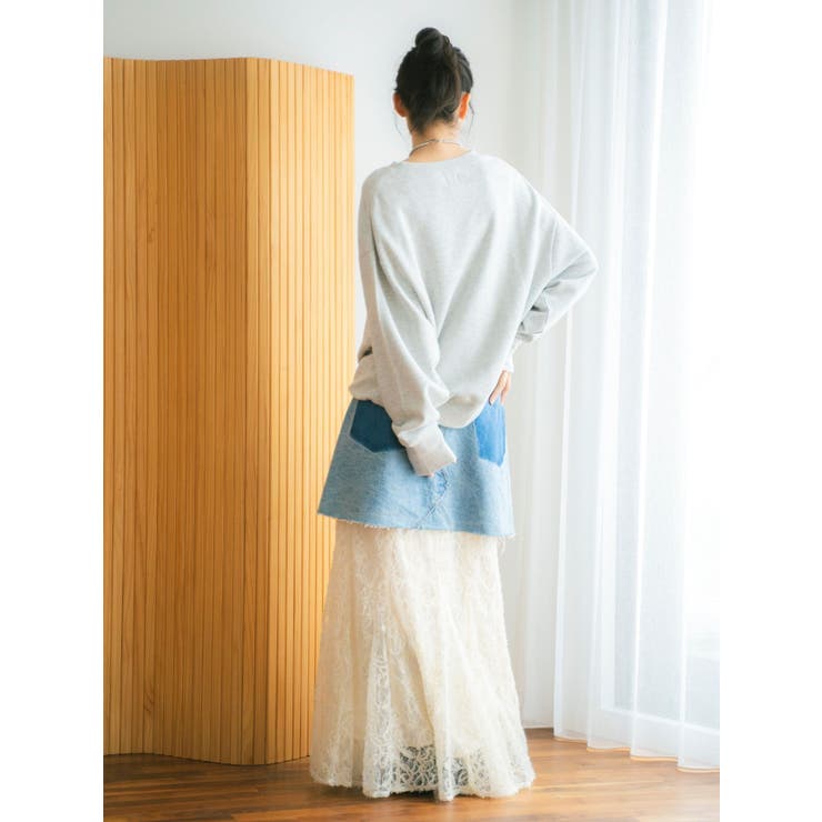 起毛レースマーメイドスカート | Ungrid | 詳細画像10 