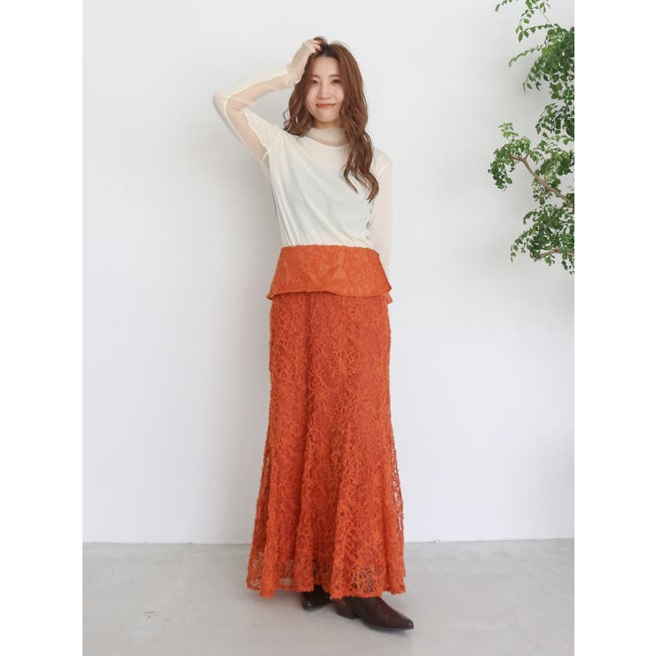 起毛レースマーメイドスカート | Ungrid | 詳細画像16 