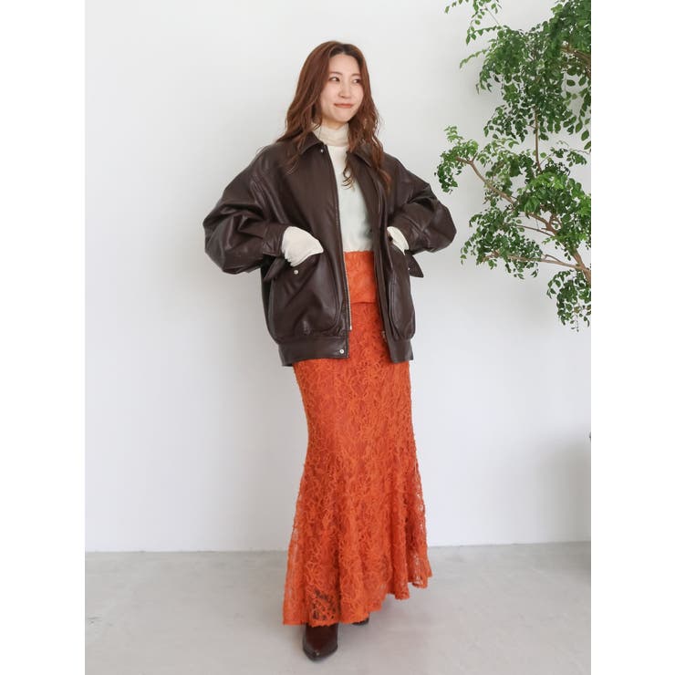 起毛レースマーメイドスカート | Ungrid | 詳細画像18 