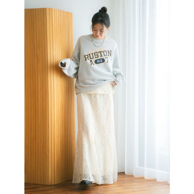 起毛レースマーメイドスカート | Ungrid | 詳細画像3 