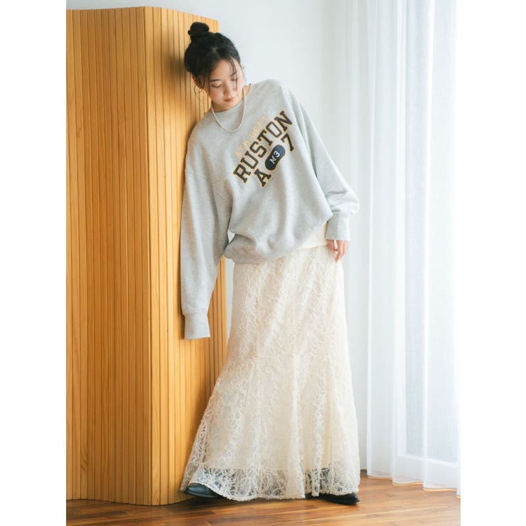 起毛レースマーメイドスカート | Ungrid | 詳細画像4 