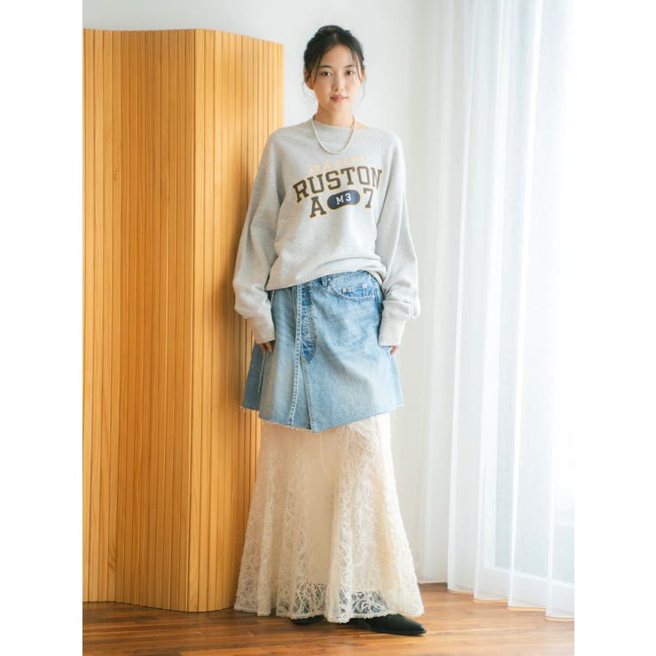 起毛レースマーメイドスカート | Ungrid | 詳細画像9 