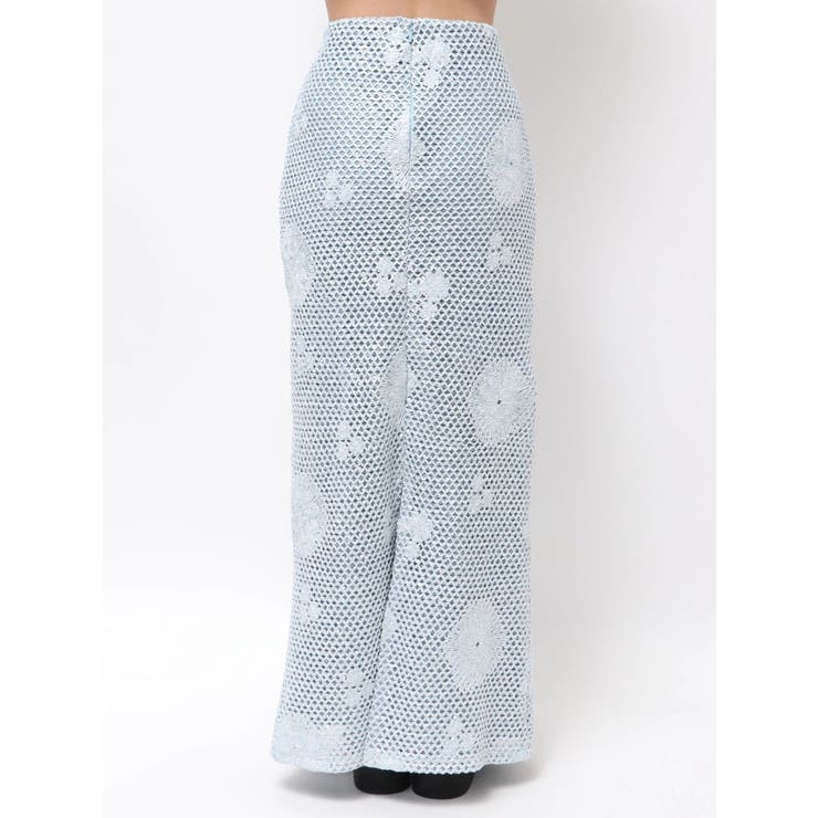 透かし編みスパンコールレイヤードスカート | Ungrid | 詳細画像5 