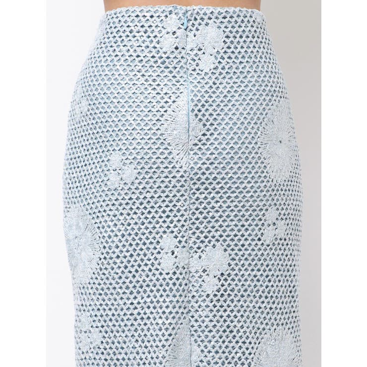 透かし編みスパンコールレイヤードスカート | Ungrid | 詳細画像6 