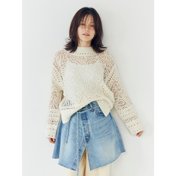 ポケットデザインデニムラップスカート | Ungrid | 詳細画像18 