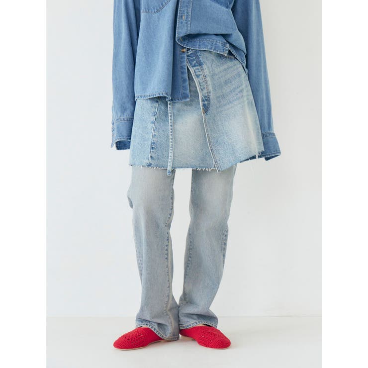 ポケットデザインデニムラップスカート | Ungrid | 詳細画像4 