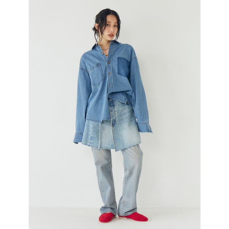 ポケットデザインデニムラップスカート | Ungrid | 詳細画像5 