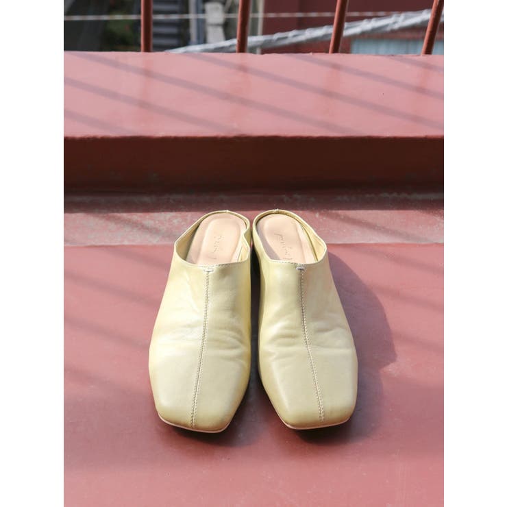 イエロー | スクエアトゥヒールサンダル | Ungrid