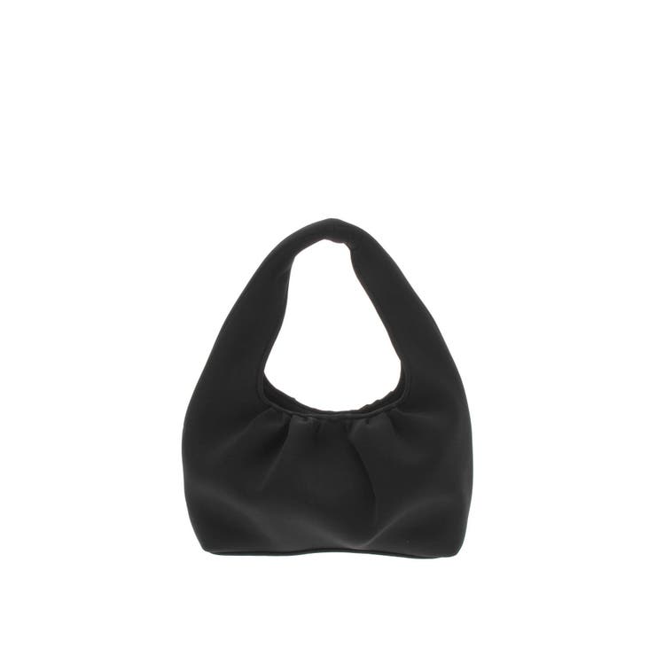 ブラック | ギャザーデザインハンドバッグ | Ungrid