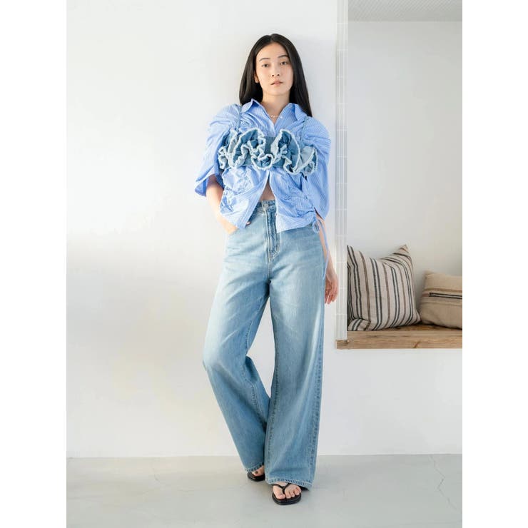 ハイウエストオーガニックコットンルーズデニム | Ungrid | 詳細画像1 