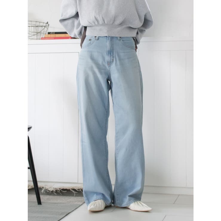 アイスブルー | ライトオンスストレートデニム | Ungrid