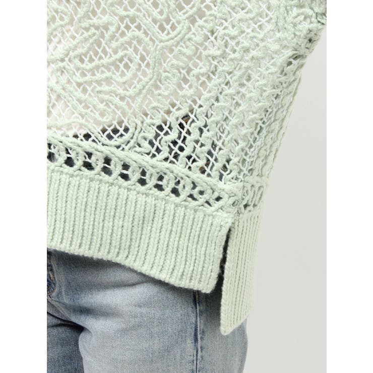 レーシー刺繍ルーズニット | Ungrid | 詳細画像12 