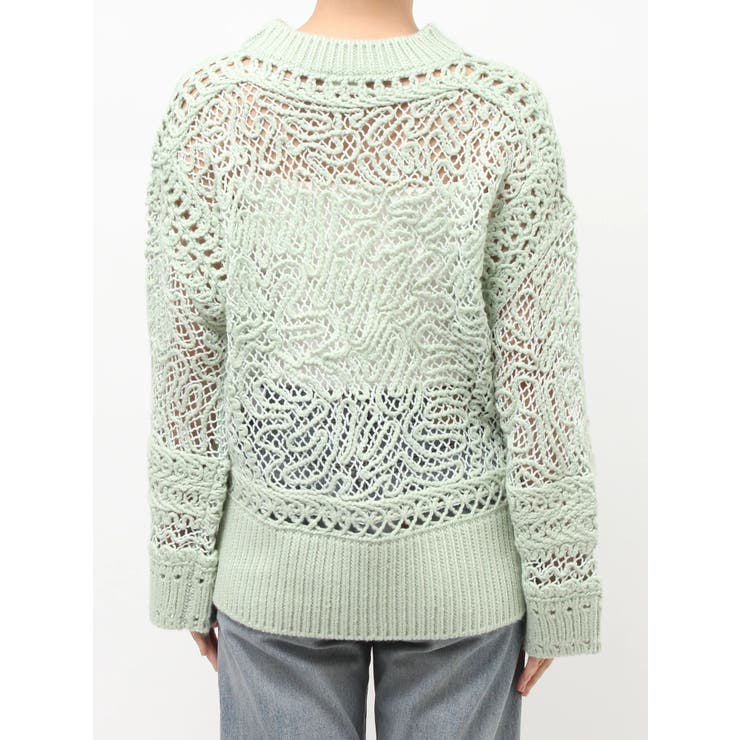 レーシー刺繍ルーズニット | Ungrid | 詳細画像9 
