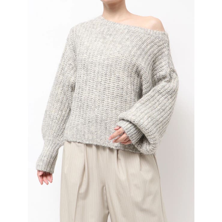 オフショルラメルーズニット | Ungrid | 詳細画像1 