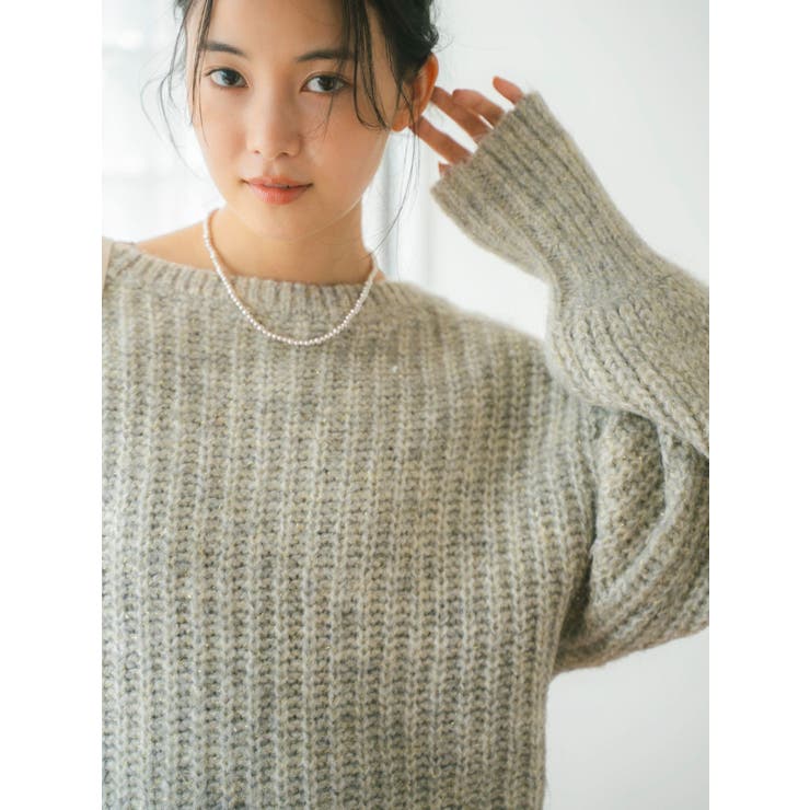 オフショルラメルーズニット | Ungrid | 詳細画像8 