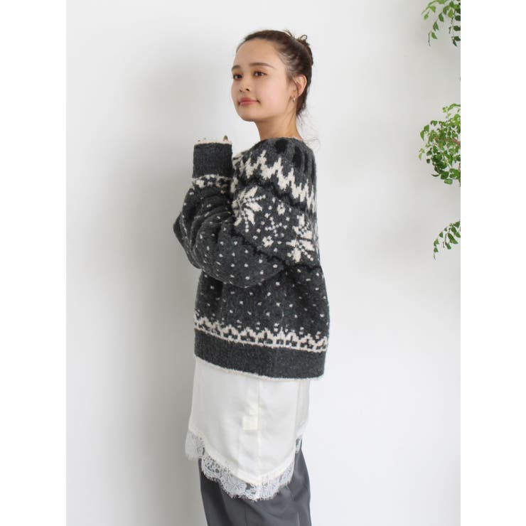 求心柄ルーズニット | Ungrid | 詳細画像18 