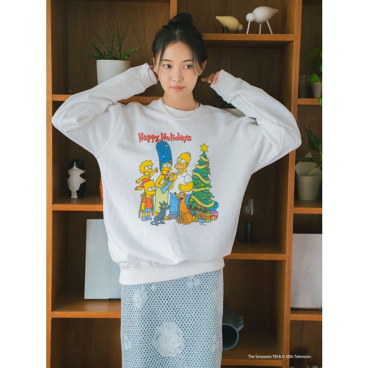 オフホワイト | クリスマスプリントスウェット | Ungrid