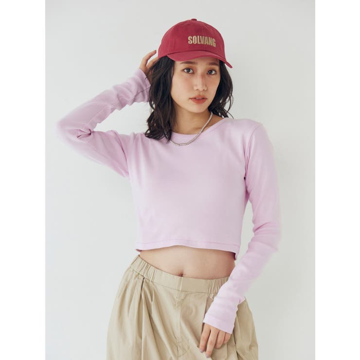 ピンク | フィットショートロングスリーブTee | Ungrid