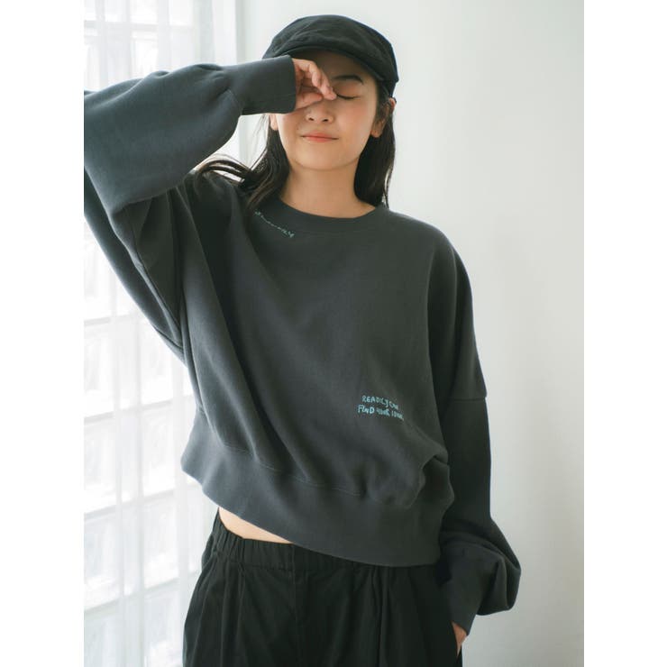 スリーブボリューム刺繍スウェット | Ungrid | 詳細画像3 