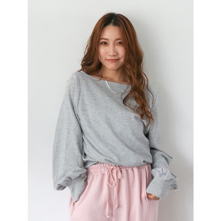 ライトグレー | タックオフショルスウェット | Ungrid