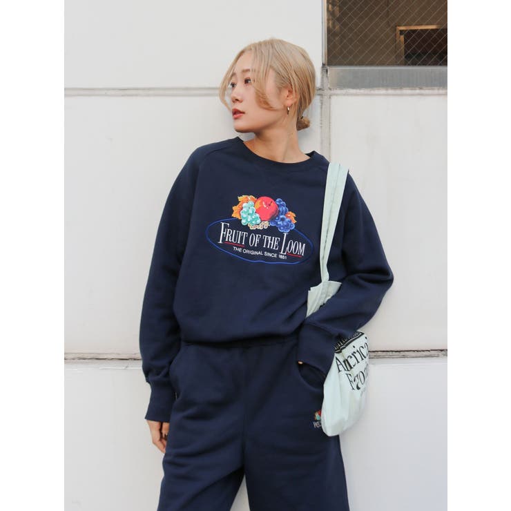 ネイビー | FRUIT OF THE LOOM別注 ロゴスウェット | Ungrid