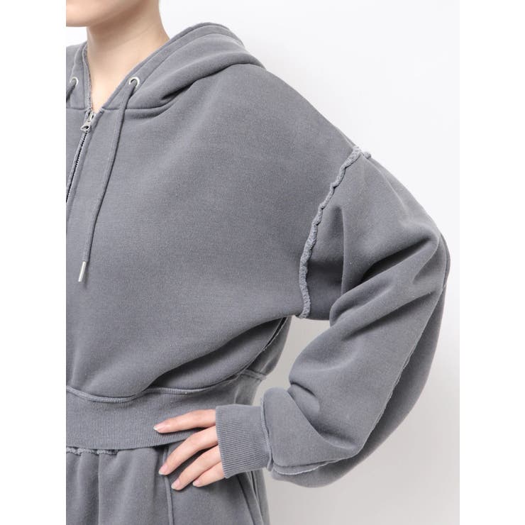 ダブルジップピグメントショートパーカー | Ungrid | 詳細画像7 