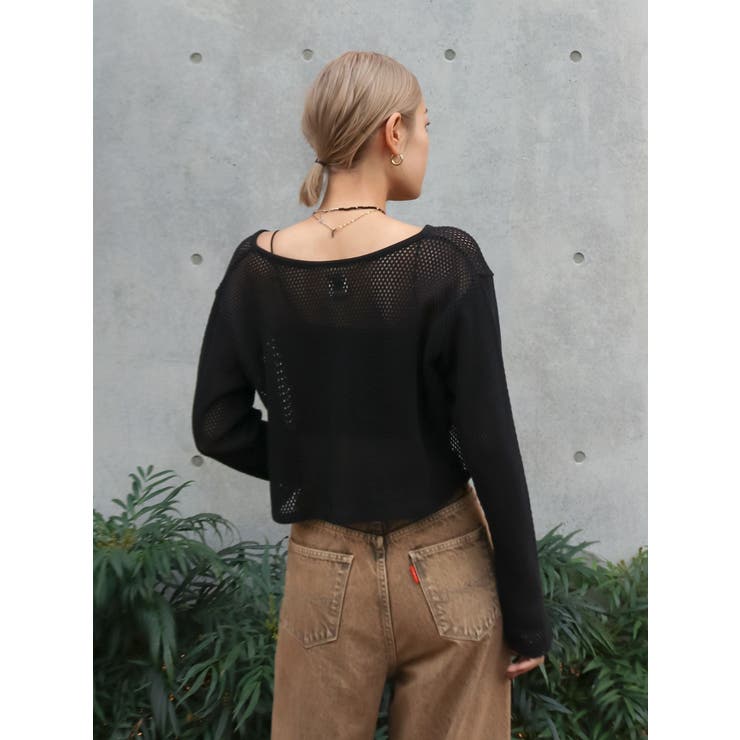 メッシュショートカーディガン | Ungrid | 詳細画像15 